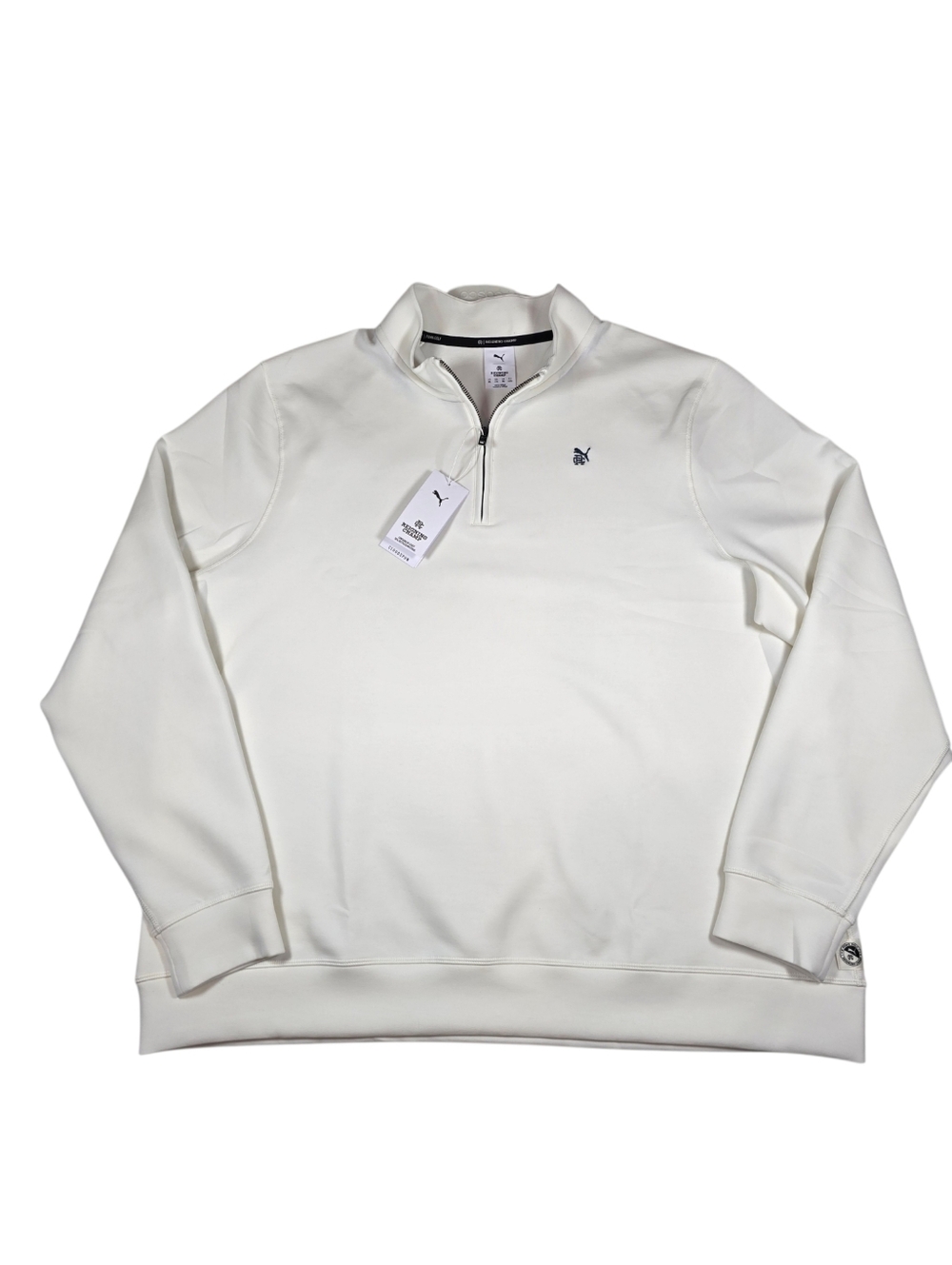 Puma‎ Golf × Reigning Champ Cloudspun Fleece Warm White 1/4 Zip Pullover, Sz XXL